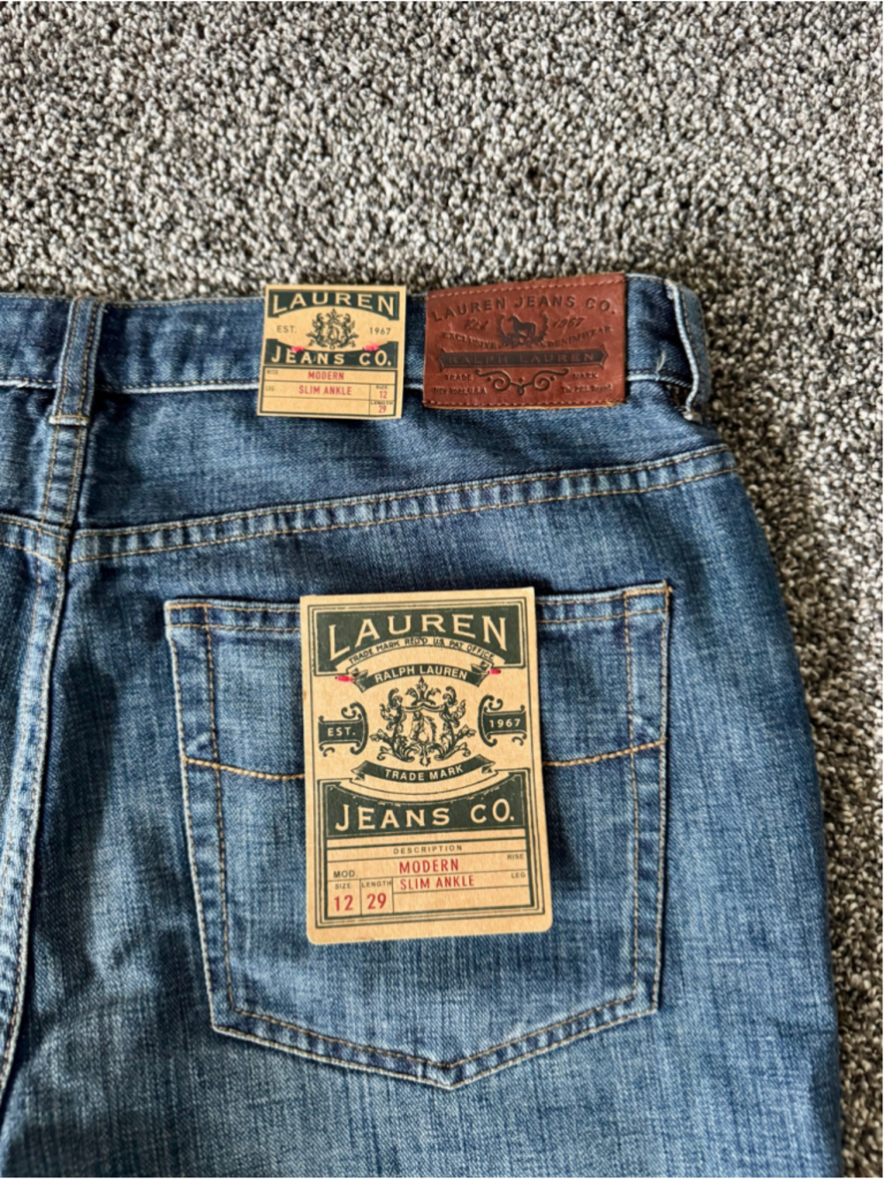 Women's Lauren Jeans Co. Ralph Lauren Laight Modern Slim Ankle Jeans SZ 12 NWT - Picture 11 of 12